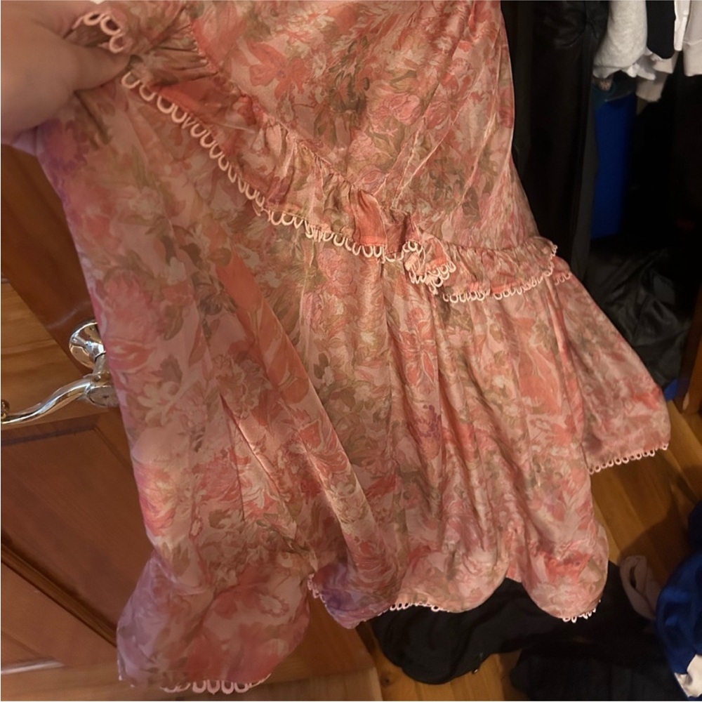 Anthropologie BHLDN Landon Pink Floral High Low Dress - Picture 6 of 6